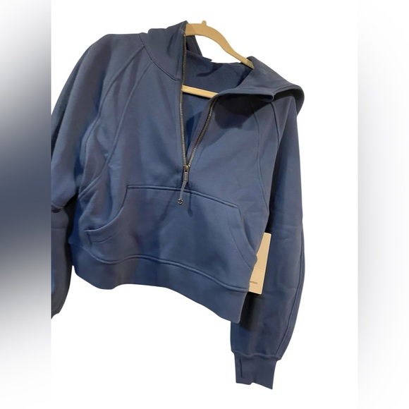 NWT Lululemon scuba oversized half zip hoodie BLUE TWILL Size XS/S - Picture 2 of 3